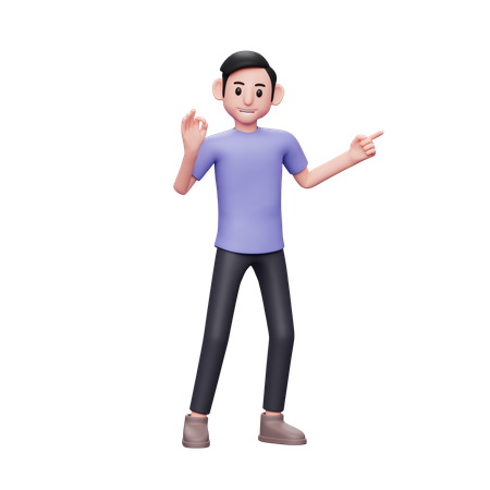 Boy Suggesting  3D Icon