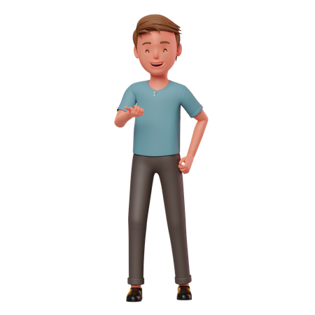 Boy Talking Pose  3D Illustration