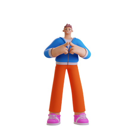 Boy thinking something  3D Icon