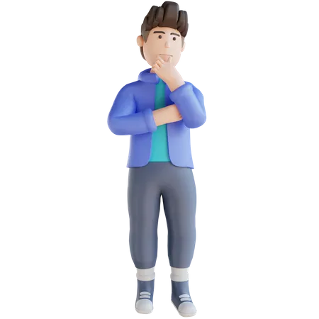 3 D Illustration Of A Thinking Person 3D Illustration