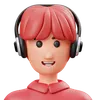 Boy Using Headphone