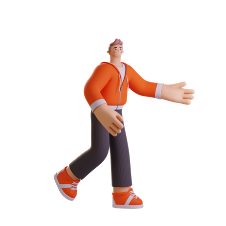 Boy walking  3D Icon