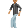 graphics of boy in walk pose