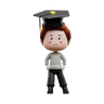 boy wearing graduation emoji 3d