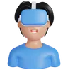 boy wearing VR