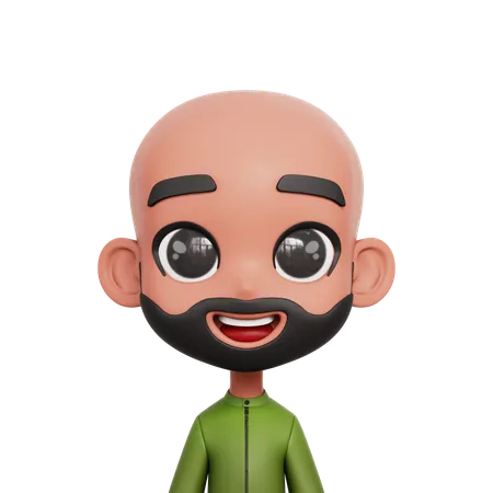Boy With Bald Head  3D Icon