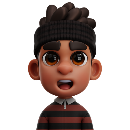 BOY WITH BANDANA  3D Icon