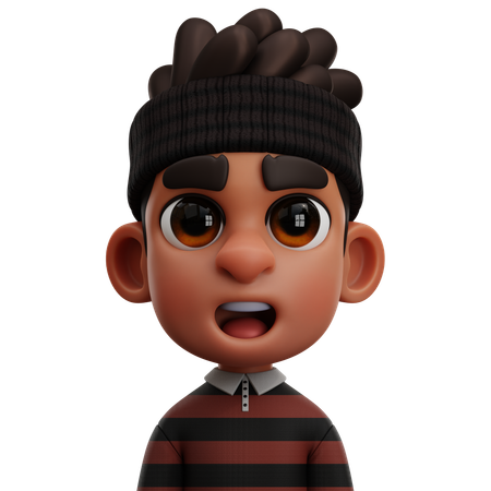 BOY WITH BANDANA  3D Icon