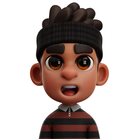 BOY WITH BANDANA  3D Icon