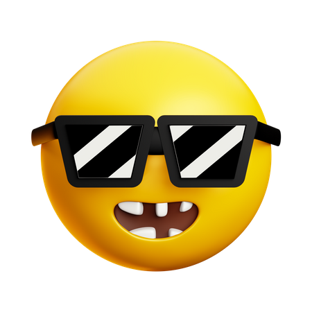 Boy With Cavities Wearing Sunglasses  3D Icon