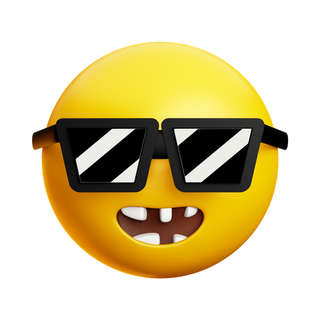 Boy With Cavities Wearing Sunglasses  3D Icon