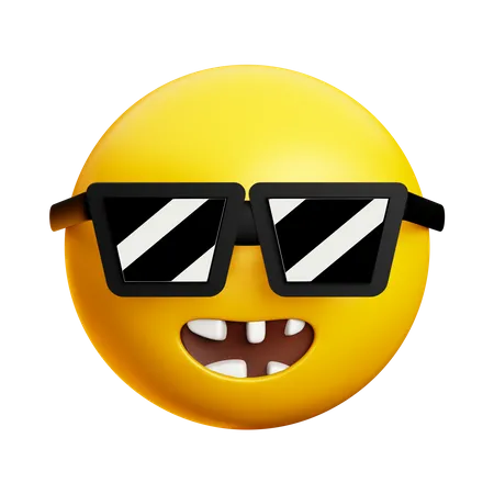 Boy With Cavities Wearing Sunglasses  3D Icon