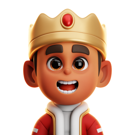 BOY WITH CROWN  3D Icon