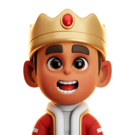 BOY WITH CROWN  3D Icon