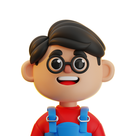 Boy With Glasses  3D Icon