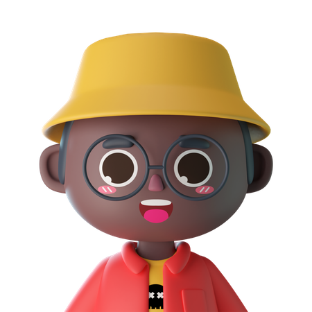 Boy With Glasses  3D Icon