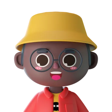 Boy With Glasses  3D Icon