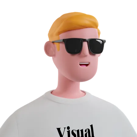 Boy With Glasses  3D Icon