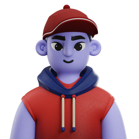 Boy with Hat  3D Icon