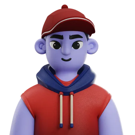 Boy with Hat  3D Icon
