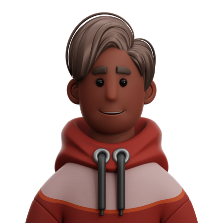 BOY WITH HOODIE  3D Icon