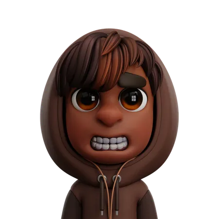 BOY WITH HOODIE  3D Icon