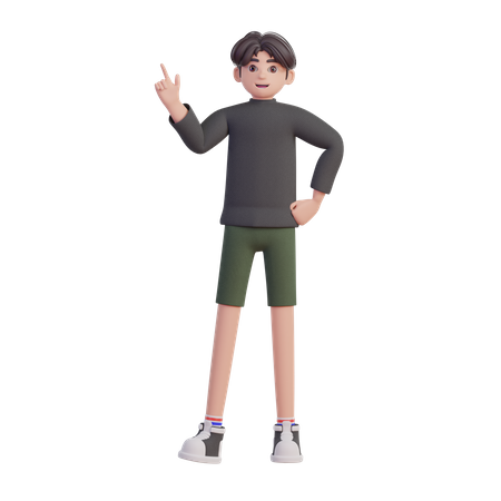 Boy with idea  3D Illustration