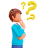 boy with question mark graphics