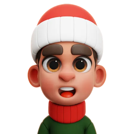 BOY WITH RED AND GREEN SWEATER  3D Icon