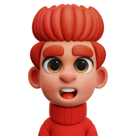 BOY WITH RED SWEATER  3D Icon