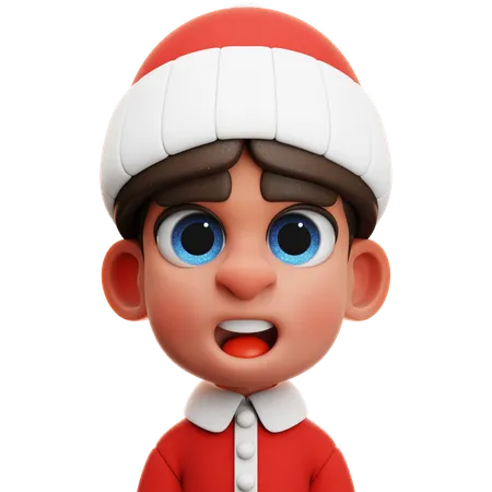 BOY WITH REINDEER HEADBAND  3D Icon