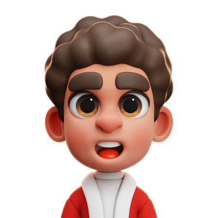 BOY WITH SANTA CLAUS SUIT  3D Icon