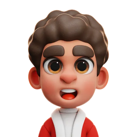 BOY WITH SANTA CLAUS SUIT  3D Icon