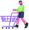 Boy With Shopping Cart