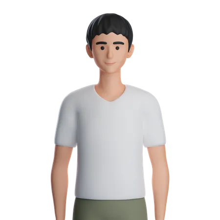 Boy With Standing Pose  3D Illustration