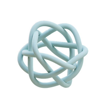 Braid knot  3D Illustration