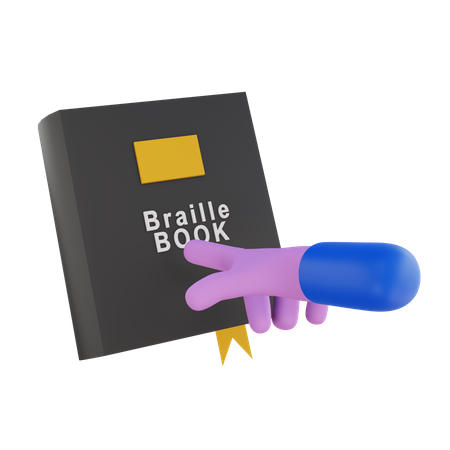 Braille Book 3D Illustration