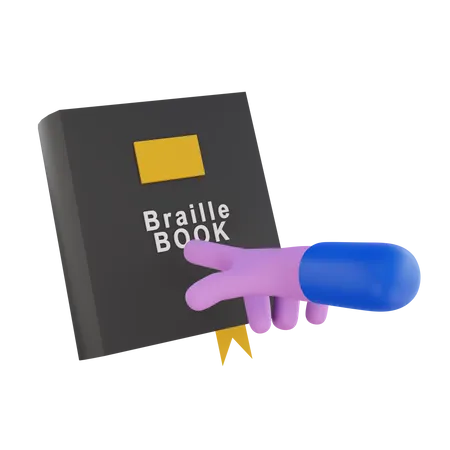 Braille Book  3D Illustration