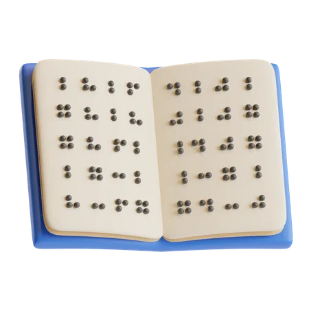 Braille Text Book Code  3D Icon