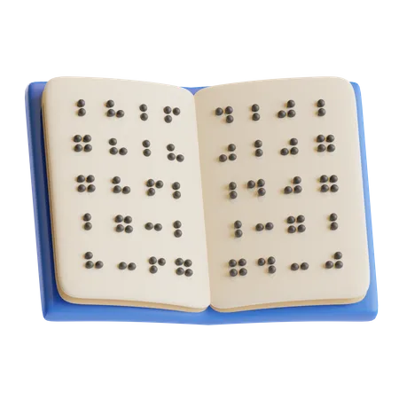 3 D Braille Text Book Code Symbol Icon Illustration 3D Icon