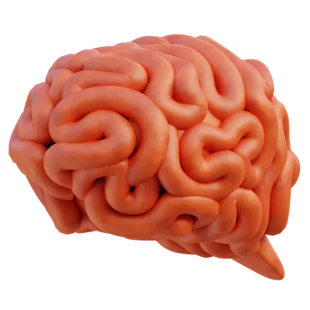 High Resolution 3 D Illustration Of A Human Brain Showcasing The Intricate Folds And Structure 3D Icon