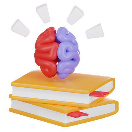 Brain And Book  3D Icon