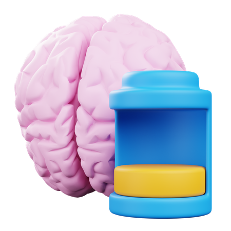 脳と薬 3D Icon