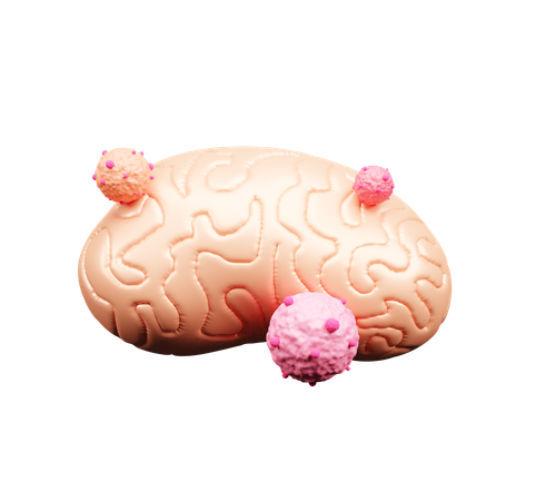 Brain Cancer  3D Icon