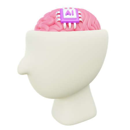 Brain Chip  3D Icon