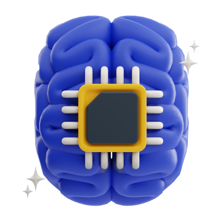 Brain Chip  3D Icon