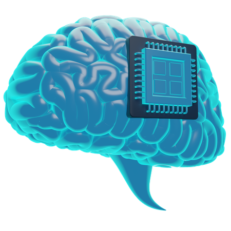 Brain Chip  3D Icon