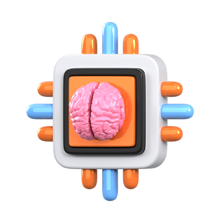 Brain Chip  3D Icon