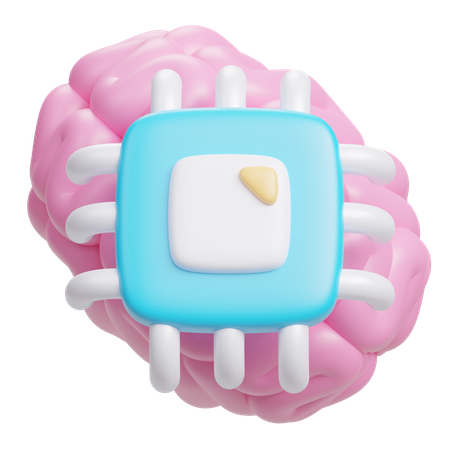 Brain Chip  3D Icon