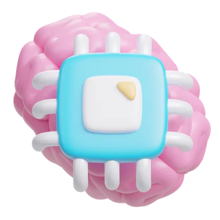 Brain Chip  3D Icon